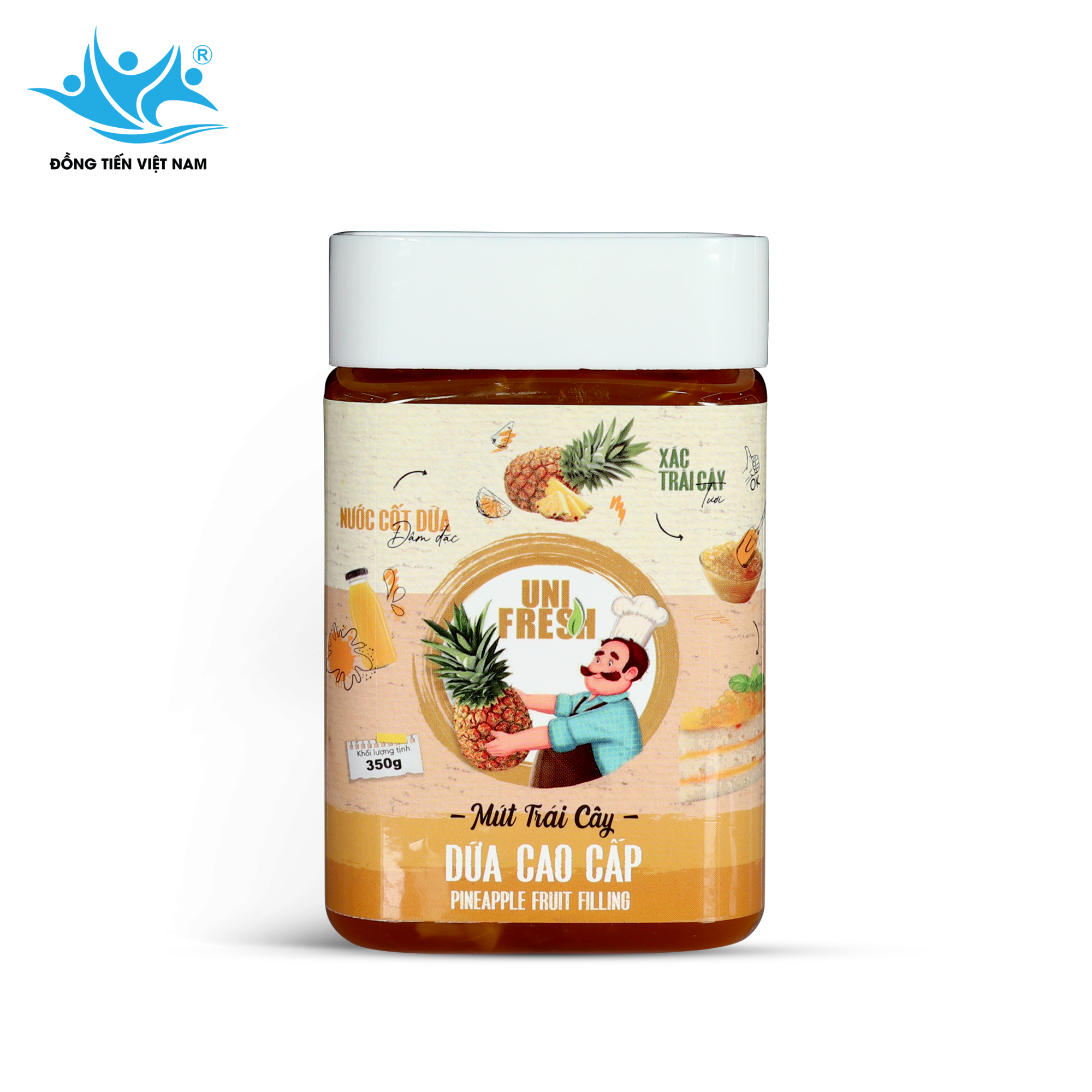 Tổng Hợp Mứt Trái Cây Unifresh 350g-Dứa Cao Cấp