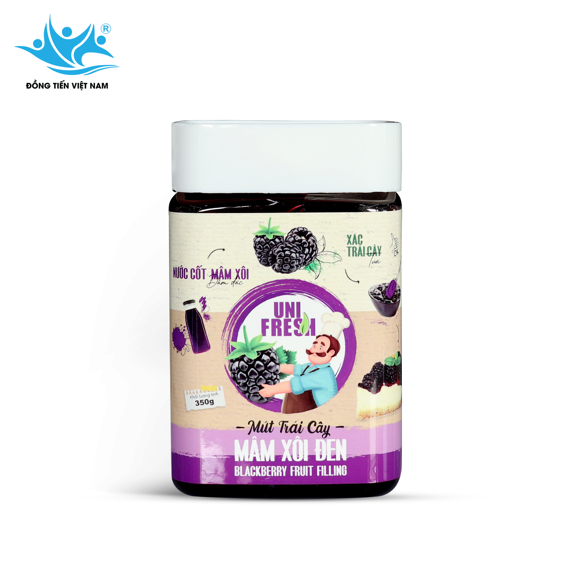 Tổng Hợp Mứt Trái Cây Unifresh 350g-Mâm Xôi Đen
