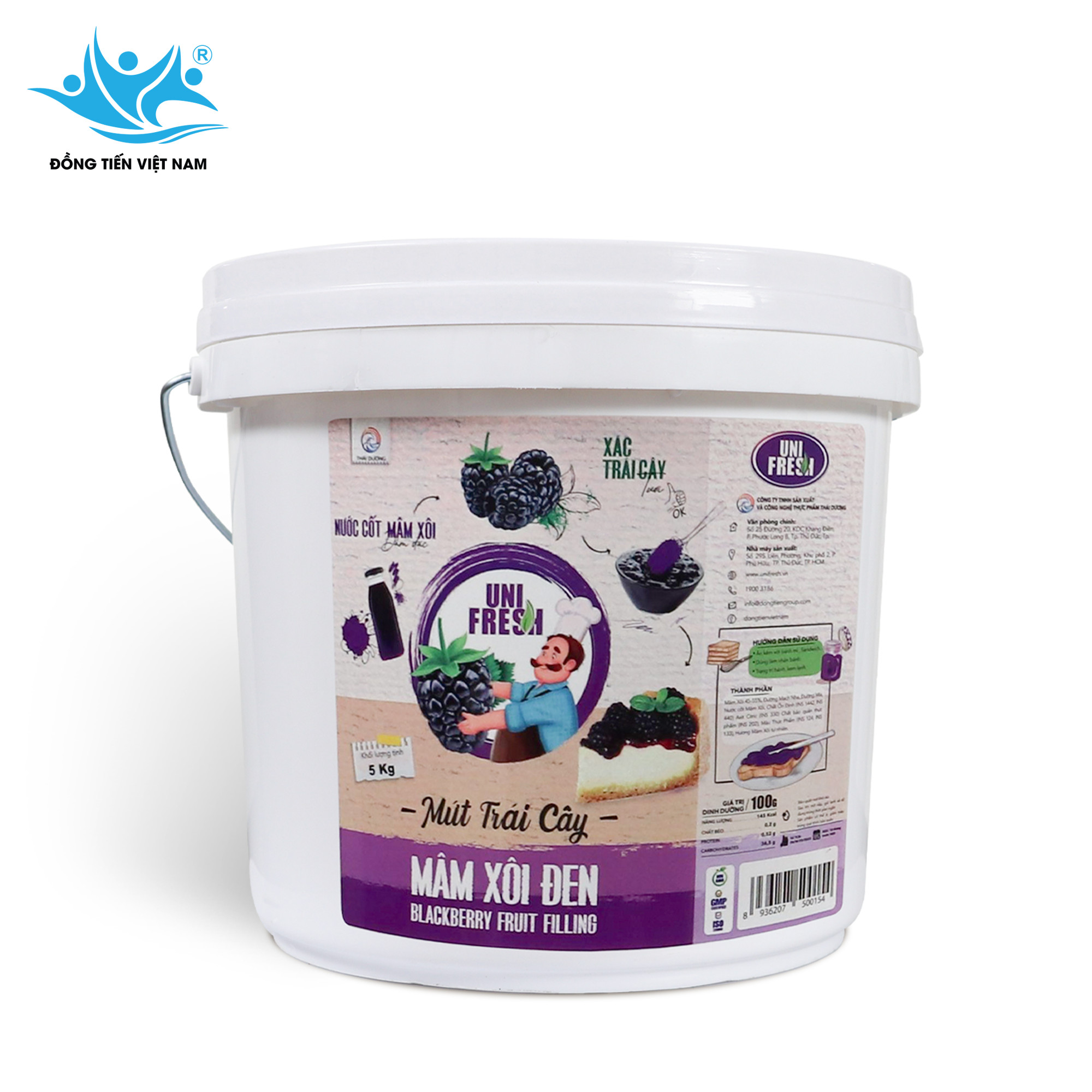 Tổng Hợp Mứt Trái Cây Unifresh 5kg-Mâm Xôi Đen