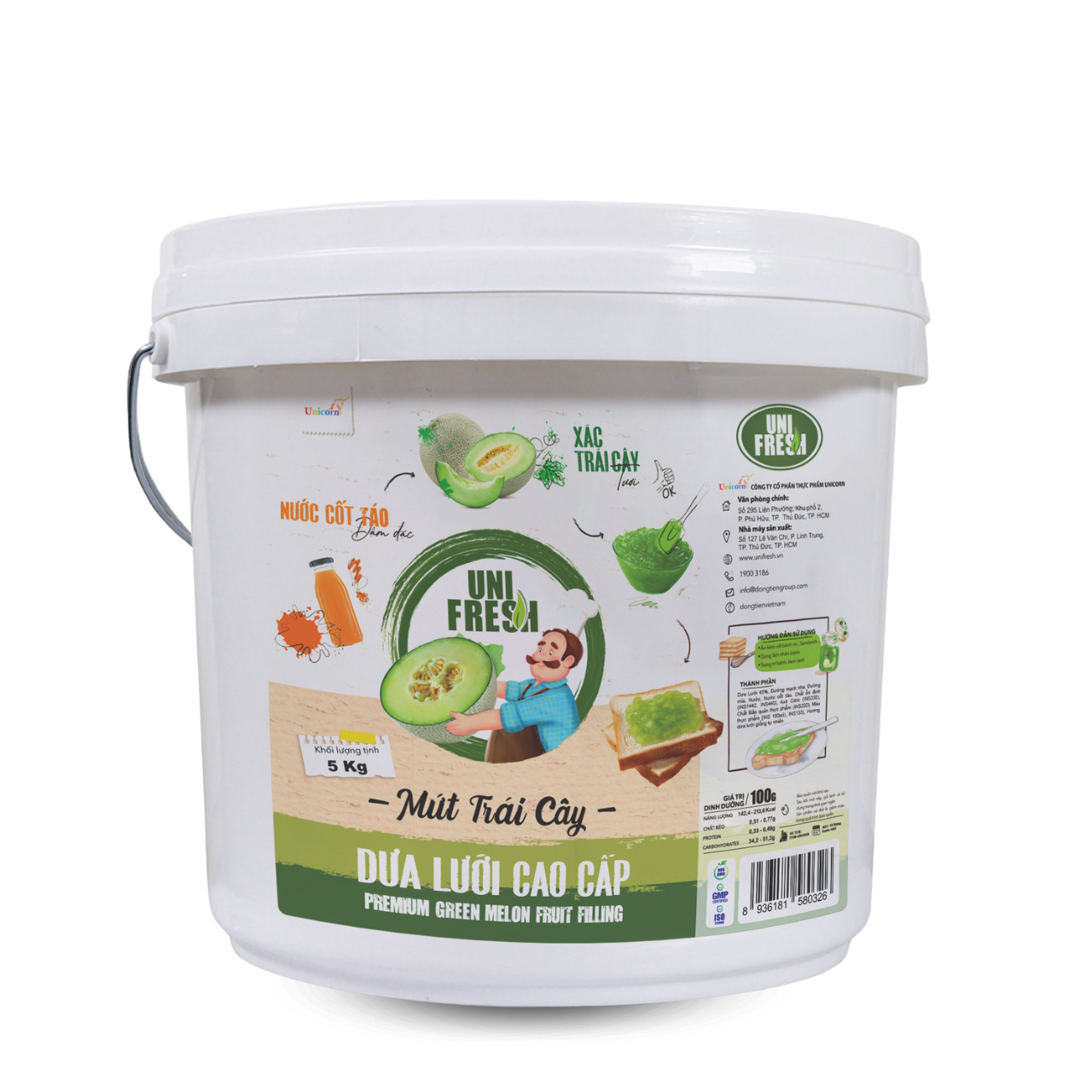 Mứt Trái Cây Unifresh Dưa Lưới 5kg