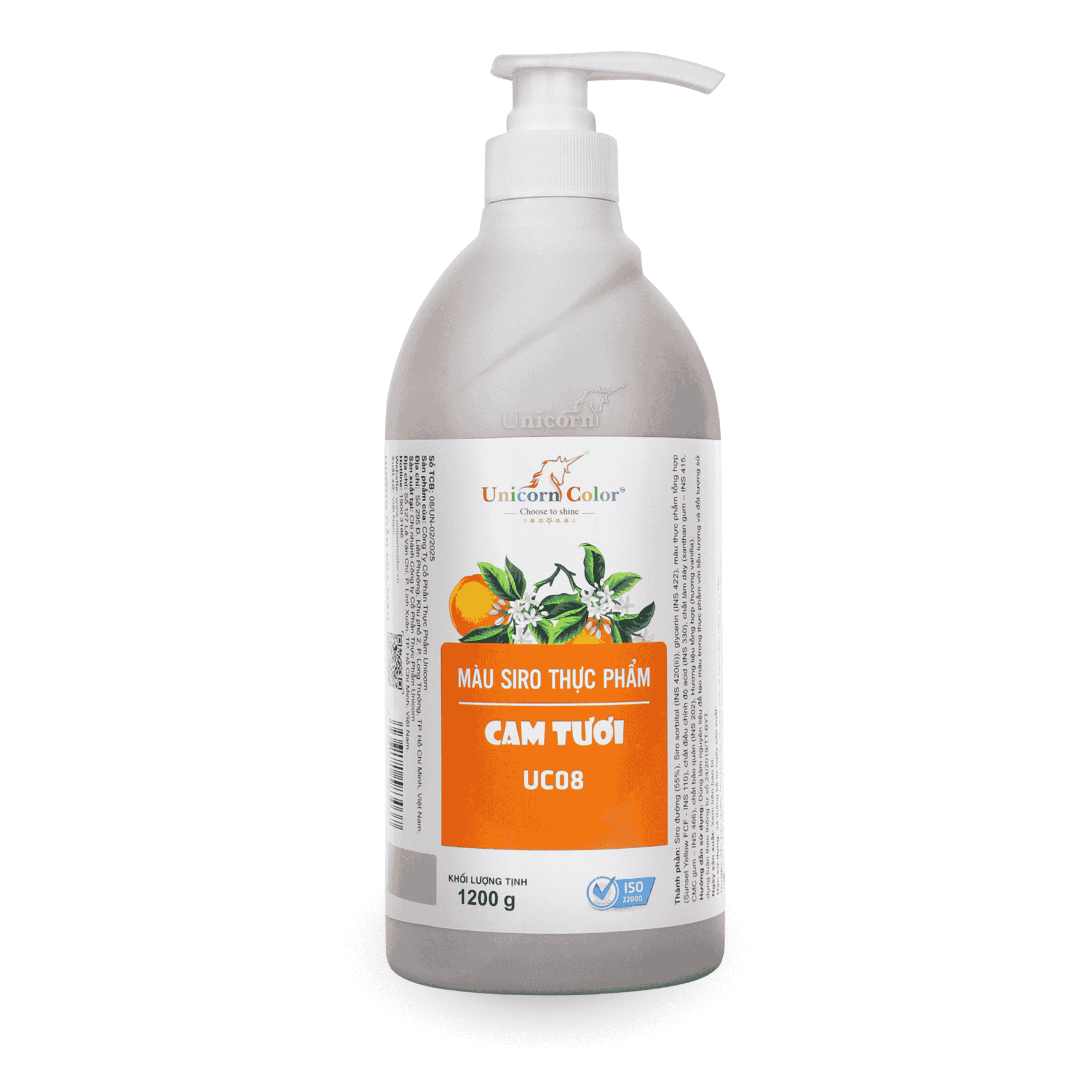 Màu Siro Unicorn Cam Tươi 1200g