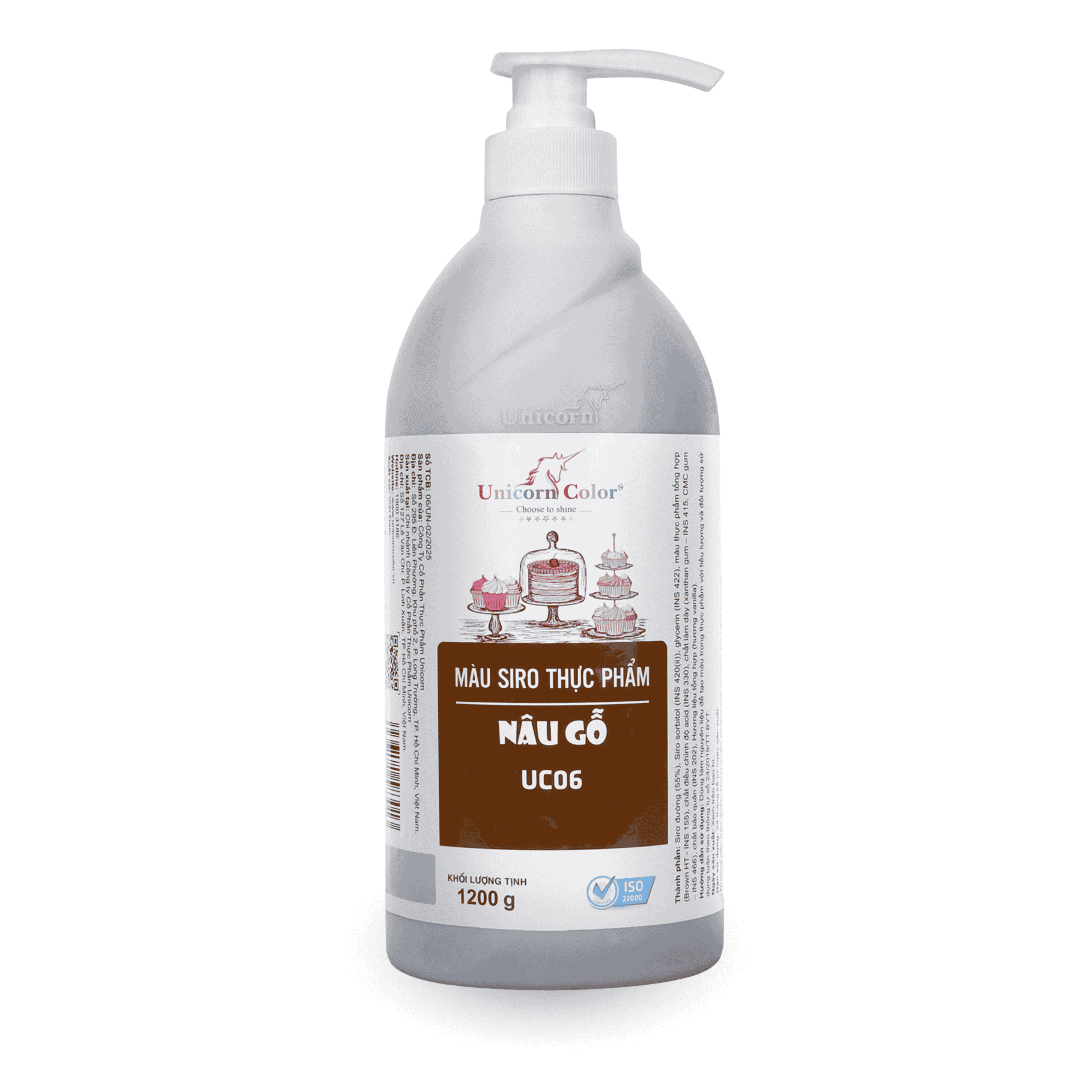 Màu Siro Unicorn Nâu Gỗ 1200g
