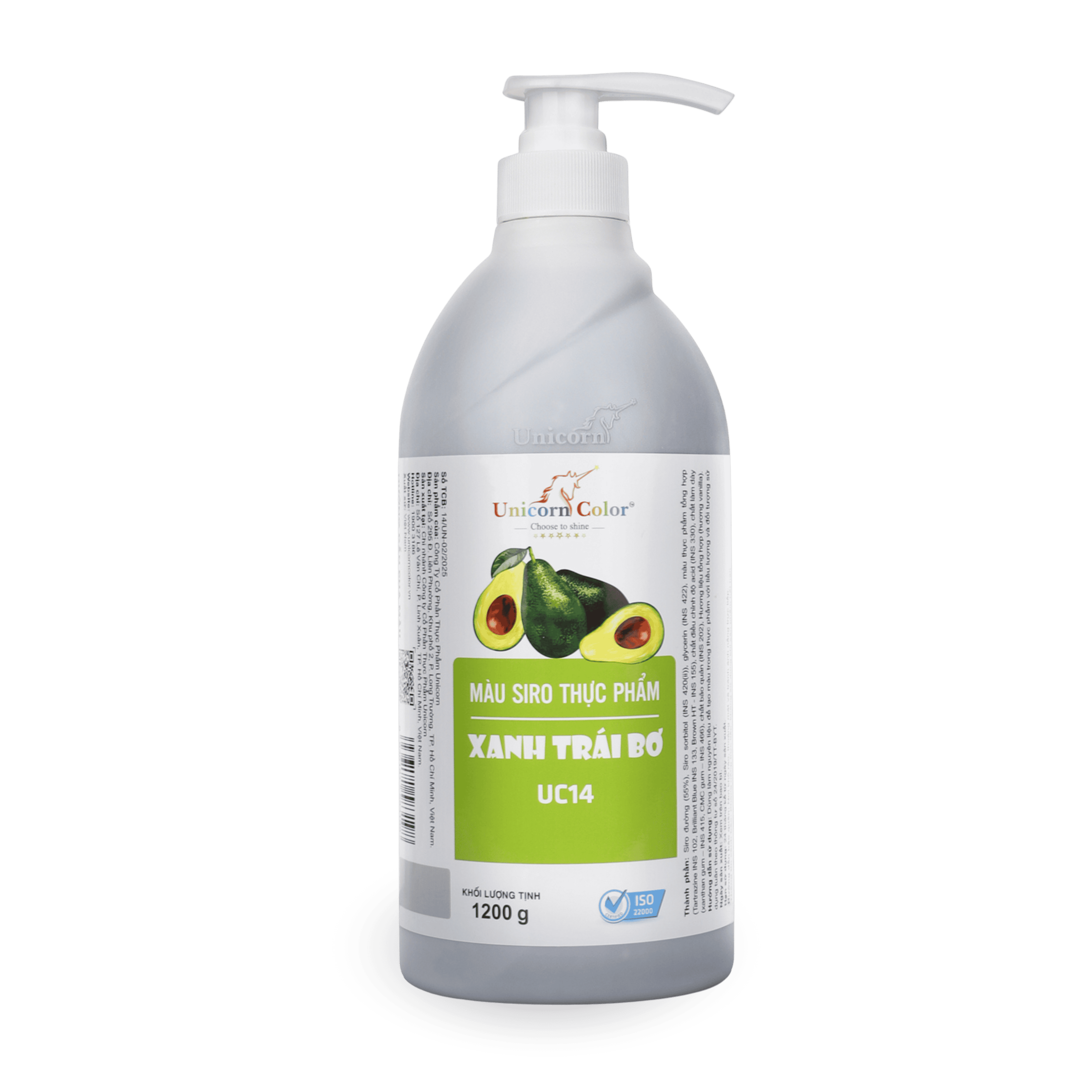 Màu Siro Unicorn Xanh Trái Bơ 1200g